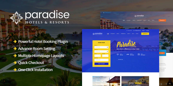 Paradise Hotel & Resort Responsive Theme