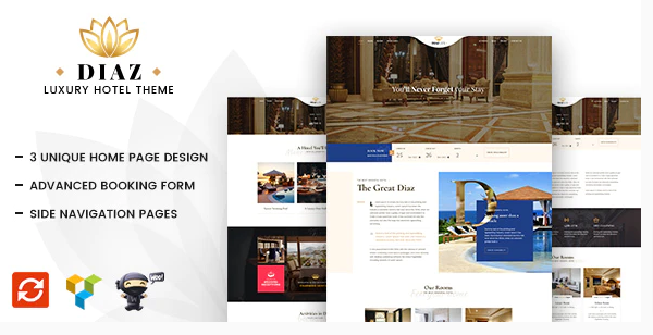Diaz Hotel Booking Theme